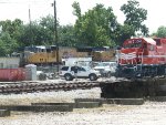 A crew change on the UP after crossing the Huey P. Long Bridge while NOPB 3003 idles in the Central Avenue Yard.